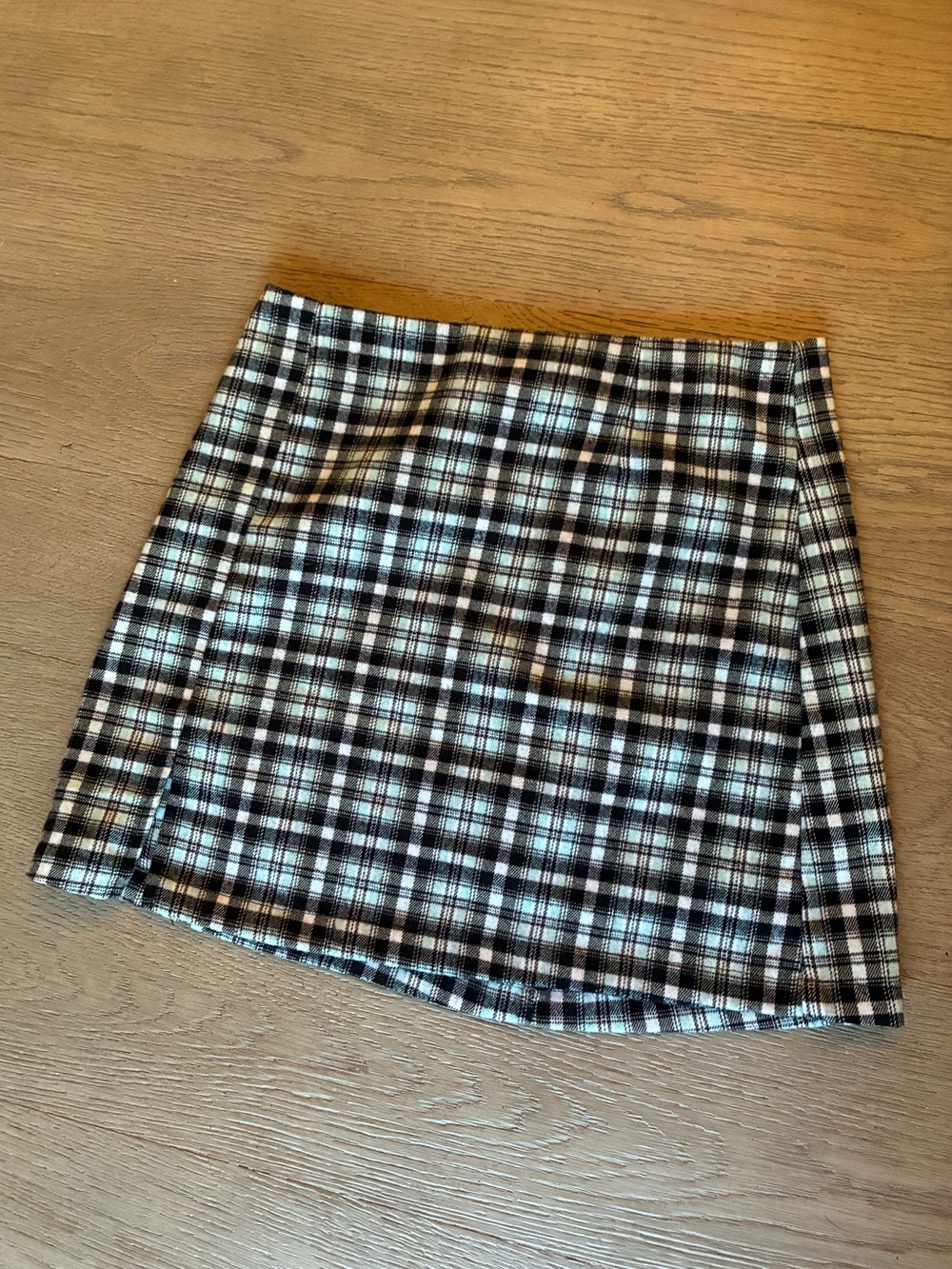 Clueless Inspired Black and White Plaid A-Line Skirt